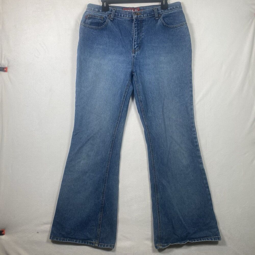 Zana-Di Jeans Women’s Size 13 Blue 100% Cotton High Rise Wide Flare Leg Denim